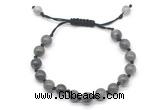 CGB8775 8mm,10mm round labradorite adjustable macrame bracelets