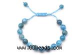 CGB8781 8mm,10mm round apatite adjustable macrame bracelets