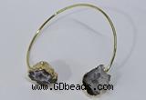 CGB880 13*18mm - 20*25mm freeform druzy agate gemstone bangles