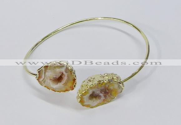 CGB881 13*18mm - 20*25mm freeform druzy agate gemstone bangles