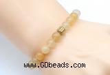 CGB8835 8mm, 10mm yellow aventurine & drum hematite power beads bracelets