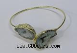 CGB885 13*18mm - 20*25mm freeform druzy agate gemstone bangles