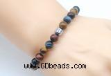 CGB8858 8mm, 10mm colorful tiger eye & drum hematite power beads bracelets