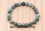 CGB8877 8mm, 10mm African turquoise, drum & rondelle hematite beaded bracelets