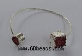 CGB890 12mm - 14*15mm freeform druzy agate gemstone bangles