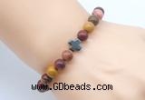 CGB8905 8mm, 10mm mookaite & cross hematite power beads bracelets