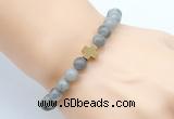 CGB8909 8mm, 10mm labradorite & cross hematite power beads bracelets