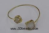 CGB895 12mm - 14*15mm freeform druzy agate gemstone bangles