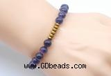 CGB8974 8mm, 10mm amethyst & rondelle hematite beaded bracelets