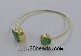 CGB899 12mm - 14*15mm freeform druzy agate gemstone bangles