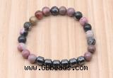 CGB8996 8mm, 10mm rhodonite & drum hematite beaded bracelets