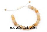 CGB9025 8mm, 10mm yellow aventurine & drum hematite adjustable bracelets