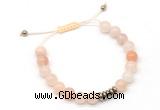 CGB9104 8mm, 10mm pink aventurine & rondelle hematite adjustable bracelets