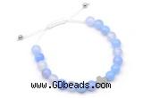 CGB9141 8mm, 10mm blue agate & cross hematite adjustable bracelets