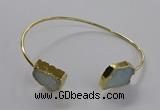 CGB918 13*18mm - 15*20mm freeform druzy agate gemstone bangles