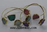 CGB925 13*18mm - 15*20mm freeform druzy agate gemstone bangles