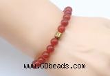 CGB9268 8mm, 10mm red agate & drum hematite power beads bracelets