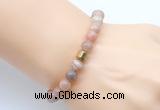 CGB9290 8mm, 10mm rainbow moonstone & drum hematite power beads bracelets