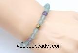 CGB9304 8mm, 10mm matte fluorite & drum hematite power beads bracelets