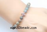 CGB9365 8mm, 10mm serpentine jasper & cross hematite power beads bracelets