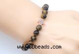 CGB9390 8mm, 10mm yellow tiger eye & cross hematite power beads bracelets