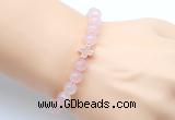 CGB9401 8mm, 10mm rose quartz & cross hematite power beads bracelets