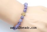 CGB9402 8mm, 10mm dogtooth amethyst & cross hematite power beads bracelets