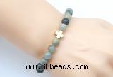 CGB9408 8mm, 10mm seaweed quartz & cross hematite power beads bracelets