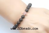 CGB9438 8mm, 10mm matte bronzite & cross hematite power beads bracelets