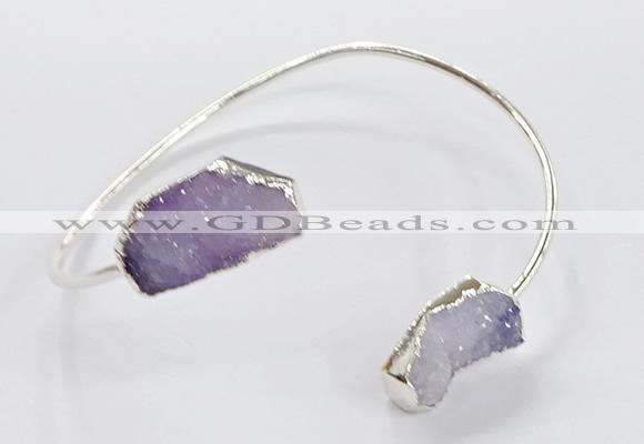 CGB949 13*18mm - 15*20mm freeform druzy agate bangles wholesale