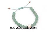 CGB9534 8mm, 10mm matte green aventurine & cross hematite adjustable bracelets