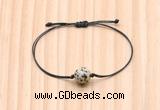 CGB9928 Fashion 12mm dalmatian jasper adjustable bracelet jewelry