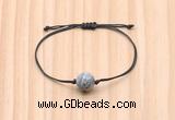 CGB9931 Fashion 12mm grey picture jasper adjustable bracelet jewelry