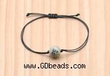 CGB9939 Fashion 12mm greeting pine jasper adjustable bracelet jewelry