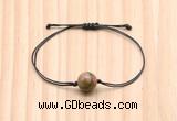 CGB9942 Fashion 12mm unakite gemstone adjustable bracelet jewelry