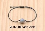 CGB9954 Fashion 12mm grey banded agate adjustable bracelet jewelry