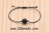 CGB9965 Fashion 12mm black agate adjustable bracelet jewelry