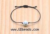 CGB9975 Fashion 12mm white howlite adjustable bracelet jewelry