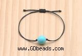 CGB9976 Fashion 12mm blue howlite adjustable bracelet jewelry