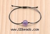 CGB9994 Fashion 12mm amethyst gemstone adjustable bracelet jewelry