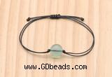 CGB9998 Fashion 12mm green fluorite adjustable bracelet jewelry