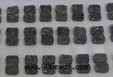 CGC200 10*14mm rectangle druzy quartz cabochons wholesale