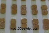 CGC215 10*10mm square druzy quartz cabochons wholesale