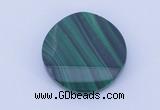 CGC41 25mm faceted coin natural malachite gemstone cabochons