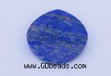 CGC51 6*28mm faceted coin natural lapis lazuli gemstone cabochons