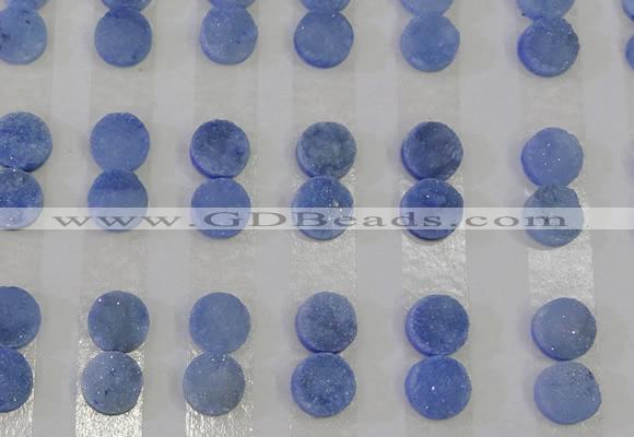 CGC99 10mm flat round druzy quartz cabochons wholesale