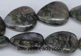 CGE08 15.5 inches 20*25mm flat teardrop glaucophane gemstone beads