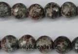 CGG05 15.5 inches 14mm faceted round ghost gemstone beads wholesale