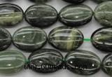 CGH45 15.5 inches 13*18mm oval green hair stone beads wholesale