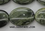 CGH48 15.5 inches 22*30mm oval green hair stone beads wholesale